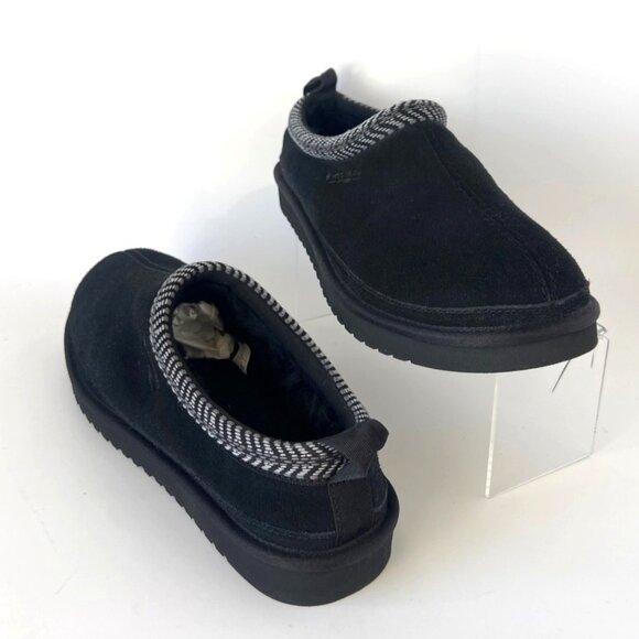 Koolaburra By UGG Men Burree Black Suede Faux Fur Slippers Size 11 - Picture 2 of 7